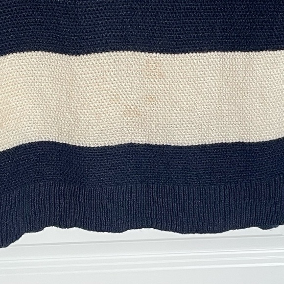 St. John Sweater yellow label striped sweater wool viscose 35478 - Picture 12 of 12